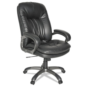 CHAIR,LEATHER,HB,EXEC,BK
