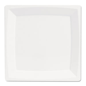 PLATE,9.25IN,SQ,12/PK,WH
