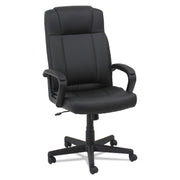 CHAIR,MIDBACK,LEATHER,BK