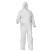 COVERALL,A35,HOODED,XL,WH