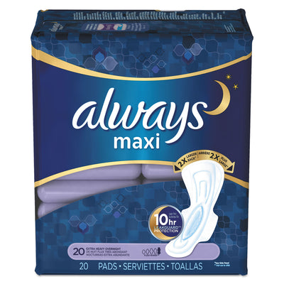 PADS,OVERNIGHT,EXHVY,20CT