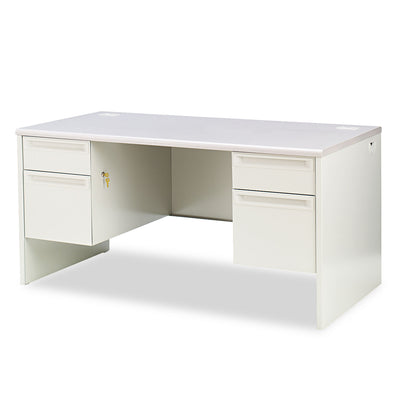 DESK,60X30,DBLPED,GY/GY,S
