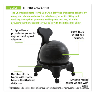 CHAIR,FITPRO BALL,GY   ,S