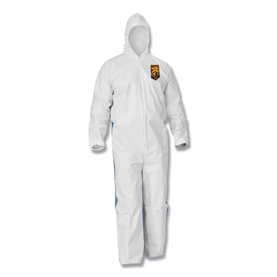 COVERALL,A35,HOODED,LG,WH