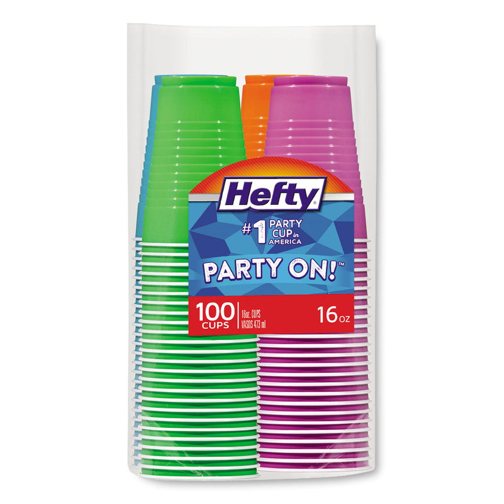 CUP,HEFTY 16OZ PARTY,AST