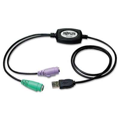 CABLE,ADAPT USB TO PS2,BK
