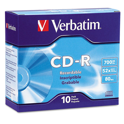DISC,CD-R,52X,10/PK,SR