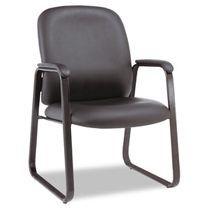 CHAIR,GUEST,LEATHER-BK