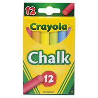 CHALK,CRAYOLA,12/BX,AST