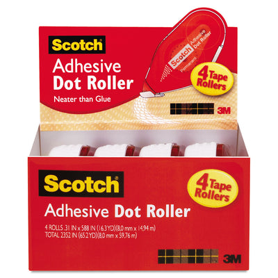 ADHESIVE,DOT ROLLR VP,WH