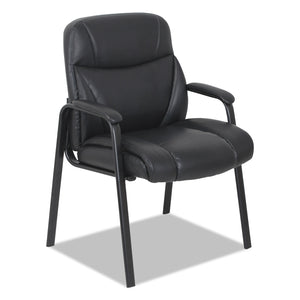 CHAIR,GUEST,LEATHER,BK