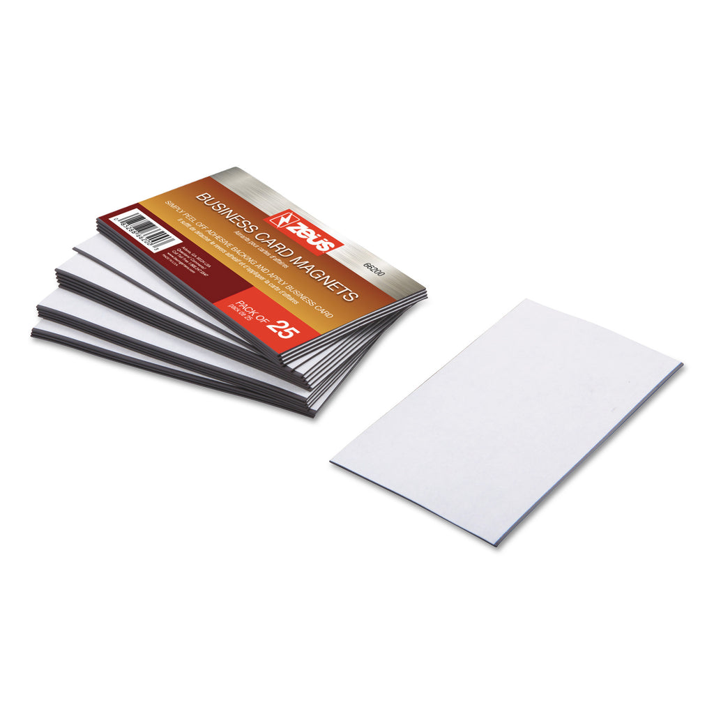 CARD,BUS,MAGNETS,25/PK,WH