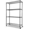 SHELVING,WIRE,48X18,4S,BK