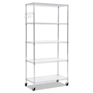 SHELVING,WIRE,36X18,5S,SV