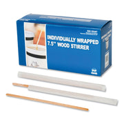 5.5 Wooden Coffee Stirrers- Box of 3,000ct