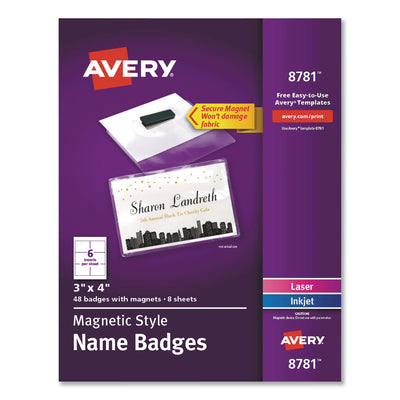 BADGE,MAGNETIC,NAME,48,WH