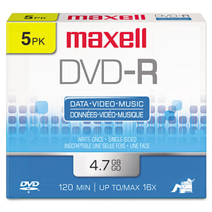DISC,DVD-R,16X,4.7GB,5/PK